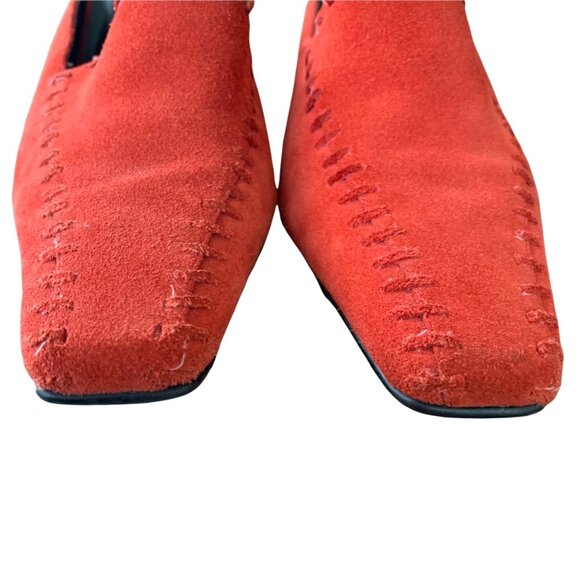 Vintage Sacha Too Leather Suede Square Toe Mule Heels 7.5 - Picture 6 of 10